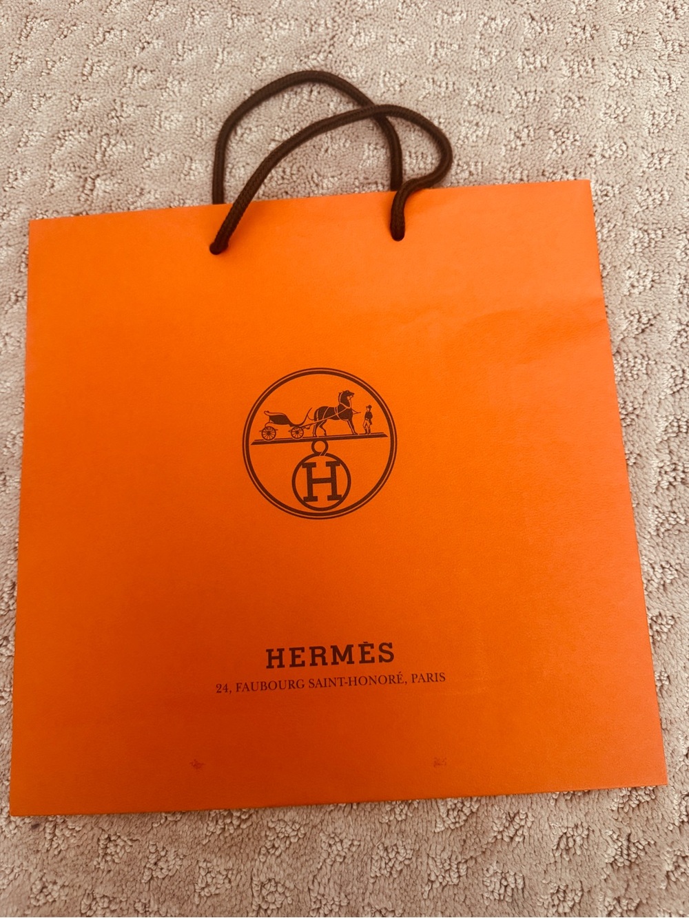 Hermes Orange shopping Tote bag